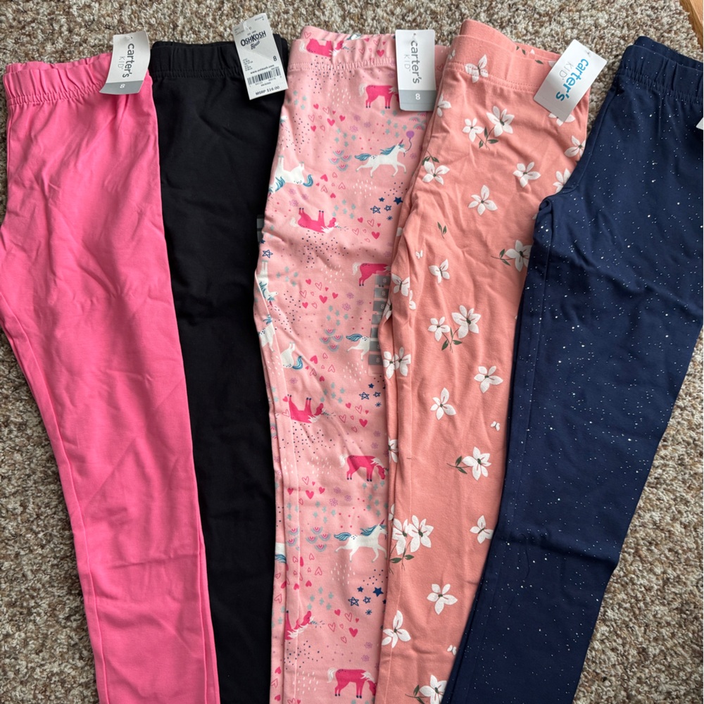 NWT Carter’s and Oshkosh Leggings - sz 8